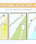 Examples of worn cables using 30 Pcs Spiral Cable Protectors Kit With 5 Sizes And Colors For DIY Cable Management Flexible Cord Savers Tube Wrap Wire Kit Includes Storage Case And Charger Protector