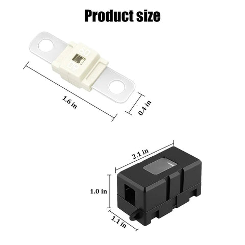 Heavy Duty 80 Amp AMI Midi Fuse Holder Kit With Nylon Housing And Stainless Bolts For Built Different Trucks And Construction Rigs Universal Tow Haul Ready Protection product dimensions and sizes