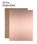 Single-Sided Copper Clad Laminate PCB Circuit Board For DIY Prototyping 200x150mm (7.87x5.91 In) 1.5mm Thick Great For PCB Projects Models And Prototyping 20 Pieces in a stack