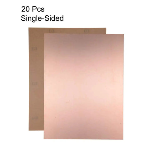 Single-Sided Copper Clad Laminate PCB Circuit Board For DIY Prototyping 200x150mm (7.87x5.91 In) 1.5mm Thick Great For PCB Projects Models And Prototyping 20 Pieces in a stack