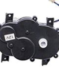 RS280 12V Steering Gearbox With Motor For Kids Ride On Cars Replacement Parts, black durable gear box, top view