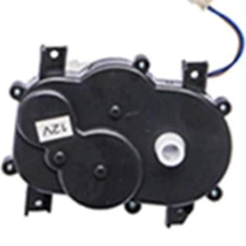 RS280 12V Steering Gearbox With Motor For Kids Ride On Cars Replacement Parts, black durable gear box, top view