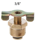 Three Eighths Inch NPT Solid Brass Drain Valve For Air Compressors And Tank Drains Petcock Water Drain Fittings