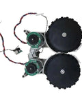 Left And Right Walking Wheel Replacement Set For Robotic Vacuum Mop Cleaners That Keeps It Quiet And Smooth On All Floors, Compatible With XiaoMi Mijia STYTJ03ZHM Spare Part, showing wheels and wiring components.