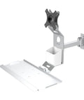 Top Shelf Monitor And Keyboard Mount Trays For Slick Desk Setup Heavy Duty Steel Base with streamlined design and quick grip clamp.