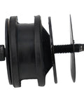 Black Plastic Electronic Fan Fixing Bracket For Tesla Model 3 And Y 2017 To 2023 Bullseye Direct Replacement 1118811 00 A viewed from side.