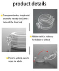 2 Pack Door Safety Deadbolt Locks For Kids Child Proof Large Size Deadbolt With Transparent Safety Cover product details