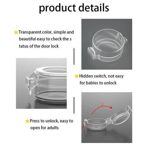 2 Pack Door Safety Deadbolt Locks For Kids Child Proof Large Size Deadbolt With Transparent Safety Cover product details