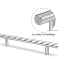 10 Pack Stainless Steel T Bar Cabinet Handles in Satin Brushed Nickel Finish for 24 Inch Length and 15 Inch Hole Center
