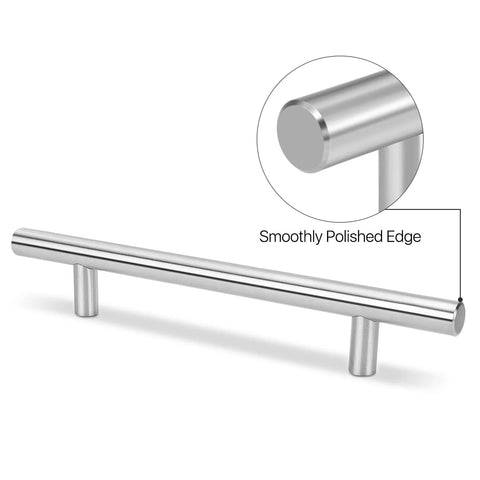 10 Pack Stainless Steel T Bar Cabinet Handles in Satin Brushed Nickel Finish for 24 Inch Length and 15 Inch Hole Center