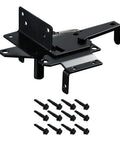 Stainless Steel Fence Gate Latch For Wood And Vinyl Post Mount Tough As Nails Heavy Duty Black Powder Coated Hardware Set