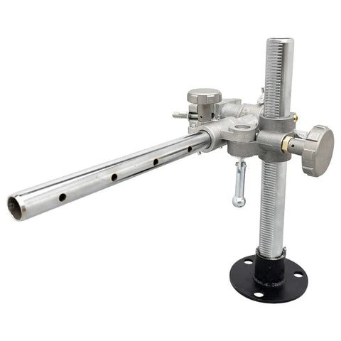 Badass Welding Torch Holder Support Rack With 13 Inch Cross Arm and Vertical Post for Mig Tig Positioner, aluminum and copper construction.