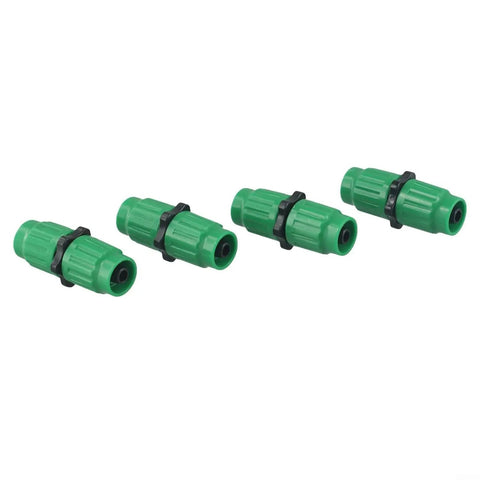 Super Quick Fix Expandable Garden Hose Repair Kit With Solid Multi Function Quick Connect Fitting For Damaged 5/8 Or 3/4 Inch hoses To Bring Your Outdoor Gear Back From The Dead In A Flash, four green plastic hose connectors