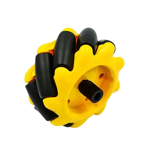 Yellow omnidirectional mecanum wheel kit for DIY robots