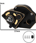 Beefed Up 1 To 24 Brass Transmission Case With Internal Gear Assembled Gearbox featuring front protection for Axial SCX24