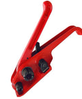 Manual Pet Strap Tensioner Tool With Palm Grip Handles Lightweight Portable Design Durable Steel Frame Quick Seal Fastener for cardboard boxes.