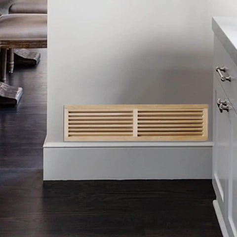 Red Oak 32 Inch Hardwood Cold Air Return Wall Vent Register Unfinished Solid Oak Wood HVAC Vent For Home Improvement