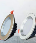 WKNHHL Recessed Lighting Housing Trim Kits, 10-Pack, LED Recessed Downlight, aluminum panel spotlights showcasing dual finishes.