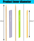 YEQIN quick turn fabric set, 3 tube turners for sewing; front view with assorted sizes in wood and plastic