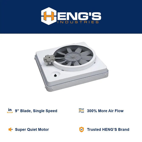 Vortex I Upgrade Kit For 12V RV Vent Fan Boosts Airflow Up To 300 Percent With A No Fuss Install For RVs Campers Trailers And Motorhomes White