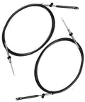 17Ft Gen I Outboard Engine Throttle And Shift Cables For Mercury 33C Fits Mercury MerCruiser Mariner Force Smooth No Hesitation Remote Control Cable 2 Pack - Top view of cables with connectors