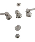 NuvoFusion Bidet Faucet In Brushed Nickel, Slick 8 Inch Widespread 4 Hole Mount showing separate handle and spout parts