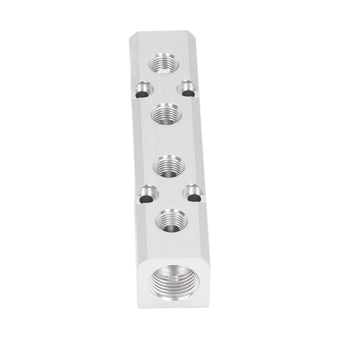 Heavy Duty Aluminum Air Manifold Block Coupler Quick Connect For Industrial Factories And Auto Shops High Pressure Resistance Up To 0.9 MPa Leak Free Installation SY30 02 4F