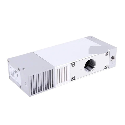 Heavy Duty Industrial Vacuum Generator Working Like A Charm With A Multi Stage Pneumatic Ejector Pump angled view showing sleek design and inlet.