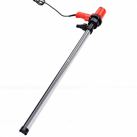 Eujgoov Electric Drum Pump For 200L And 220L Containers Fast Liquid Transfer 60 To 75 Liters Per Minute With 6 Gear Speeds For Workshops And Industrial Use Efficient Handheld Design