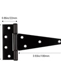 Badass Heavy Duty Iron Barn Door Hinges With Screws, 2 To 8 In Steel Pivot Plates for wooden gates, black hinge for durable use.