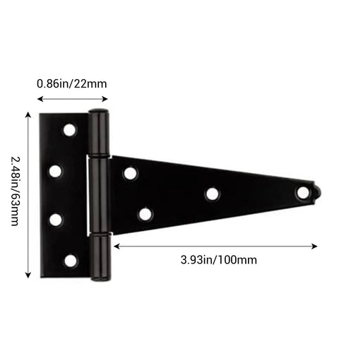 Badass Heavy Duty Iron Barn Door Hinges With Screws, 2 To 8 In Steel Pivot Plates for wooden gates, black hinge for durable use.