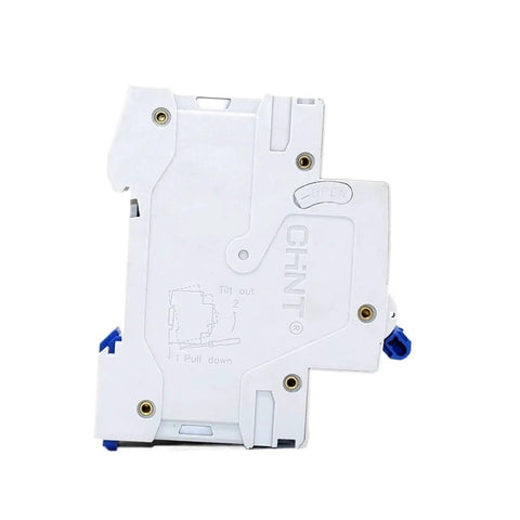 Grit Tough 40 Amp C Curve Air Switch With Dead Bolt Leak Shield, white circuit breaker for industrial motor panels.