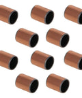 10 Pack Smooth Operator Sleeve Bearings 10mm Bore 12mm OD 15mm Length Oilless Bushings bronze coated steel for machinery