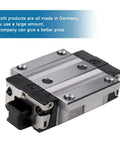 German Made Beefy Ball Slider Linear Block R165181420 Pro Grade Linear Guide For CNC Machines And Automation Heavy Duty Motion Slider 1 Piece Block Full Series Availability And Custom Length Cutting, silver steel carriage block