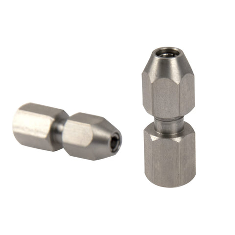 2Pack CNC Stainless Steel RC Flex Collet Coupler Flexible Coupling for DIY RC boat submarine, connects motor shaft to drive shaft