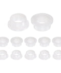 12 Pack Flanged Sleeve Bearings Plastic Bushings Nylon White Bore 10mm By 13mm OD By 6.5mm Length Flange 16.5mm Self Lubricating High Load