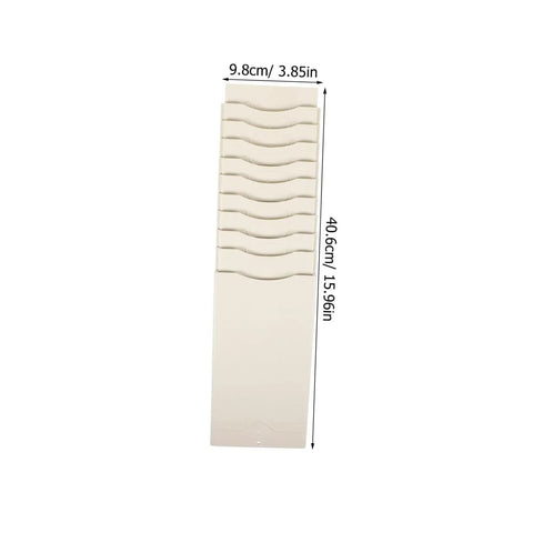 Solid Heavy Duty Expanding Rack Attendance Cards Holder With Quick Grab Slot Storage Shelf For Office Warehouse Badge Organizer Featuring No Sweat Wall Mount Setup in grey color, showing 8 slots.