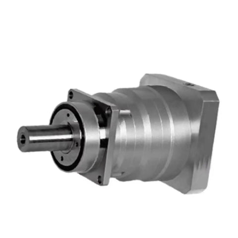 Heavy Duty Precision Planetary Gearbox Motor Reducer Box Featuring Multiple Speed Ratios, steel material, side view showing output shaft.