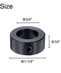 Four Piece Set Screw Shaft Collars For Three Quarter Inch Bore One And One Quarter Inch Outside Diameter Nine Sixteenths Inch Thick