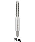 5/16-18 UNC Right Hand Hand Tap Set, 5/16 X 18 Thread Size, Alloy Tool Steel shown with plug tap for metal threading