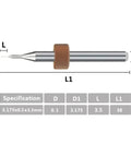 Pro Grade 0.1mm PCB Drill Bits Set, Mini Tungsten Carbide Twist Bits for PCB Drilling, CNC Micro Drilling Kit diagram