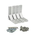 4 Pack 78x78mm Corner Brackets for 2020 Aluminum Extrusion Profile 90 Degree Gusset With 16 M5 Screws And 16 M5 T Nuts Heavy Duty Aluminum Alloy Support