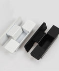 Invisible Door Hinge Adjustable Heavy Duty Door Connector Aluminum Alloy Concealed Hardware For Furniture Cabinet Window Bookshelf And Wardrobe Applications Built Tough With Smooth Operation, white and black