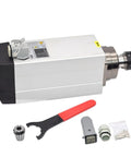 No Nonsense Air Cooled Spindle Motor Rig From Seven Point Five Kilowatts To Nine with ER32 collet and tool kit for CNC milling.
