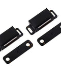 Push To Open Cabinet Catches 2 Pack Magnetic Door Latches shown with black finish and heavy duty stainless steel components.