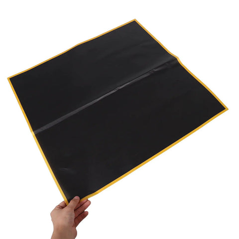 Black sheet from Waterproof Matte Flower Bouquet Wrapping Paper Set 60 Sheets No Fuss Easy Peasy Floral Packaging With Moisture Protection