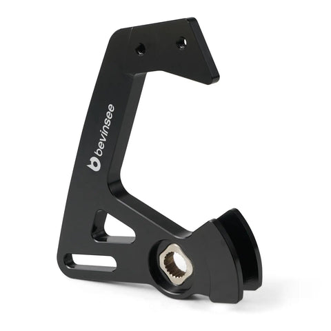 Adjustable short shifter arm for 6 speed manual, CNC machined aluminum, black finish, enhances gear shifting performance.