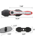 Pro Grade Car Brake Caliper Press Tool With 360 Degree Rotation And Auto Swing Ratchet Expander Wrench dimensions view