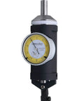 0 To 0.15 Inch Dial Indicator With 0.0005 Inch Graduations, Coaxial Centering, Yellow Dial Face, Dead On Centering For Horizontal And Vertical Machines, Model JD210003, front view
