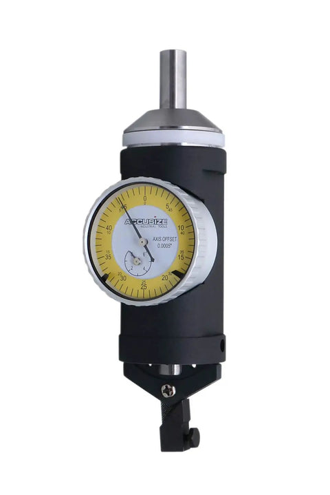 0 To 0.15 Inch Dial Indicator With 0.0005 Inch Graduations, Coaxial Centering, Yellow Dial Face, Dead On Centering For Horizontal And Vertical Machines, Model JD210003, front view